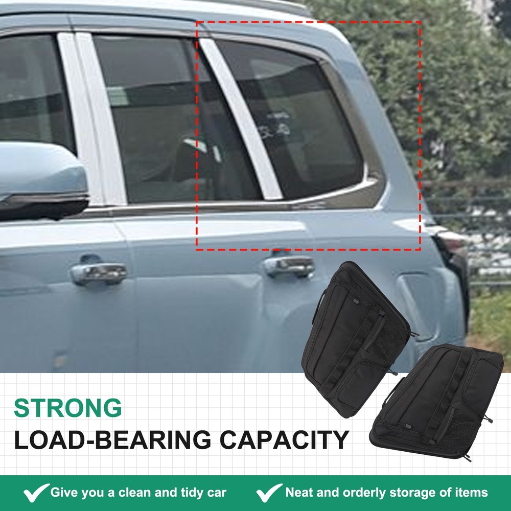 2PCS Black Tailgate Window Package Bag For BJ60 2022+