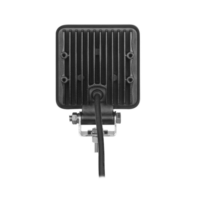 8159 LED 4" Square 5 Diode Clear Lens, Black Stud Hardwired Stripped Work Light