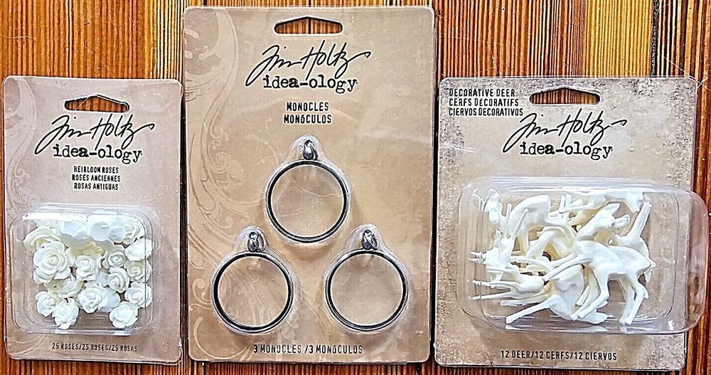 Tim Holtz idea-ology oddities: Wishbones, Bubbles, Knobs, Rubs, Santas & more!