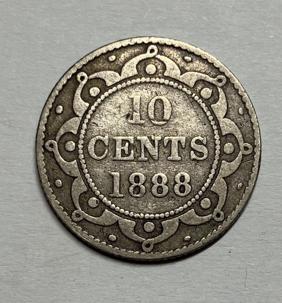 1888 Newfoundland Silver 10 Cents