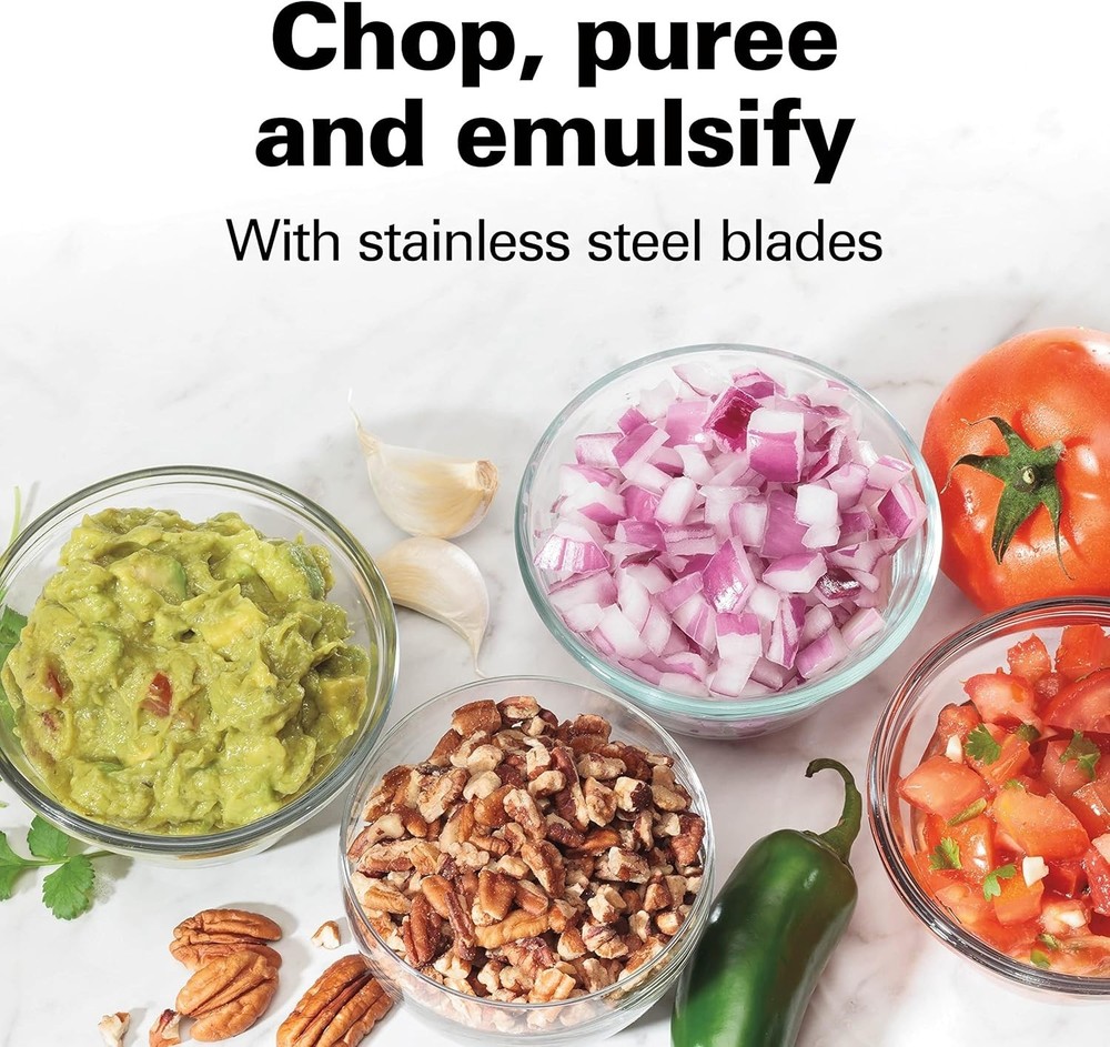Electric Vegetable Chopper & Mini Food Processor, 3-Cup, 350 Watts, for Dicing,