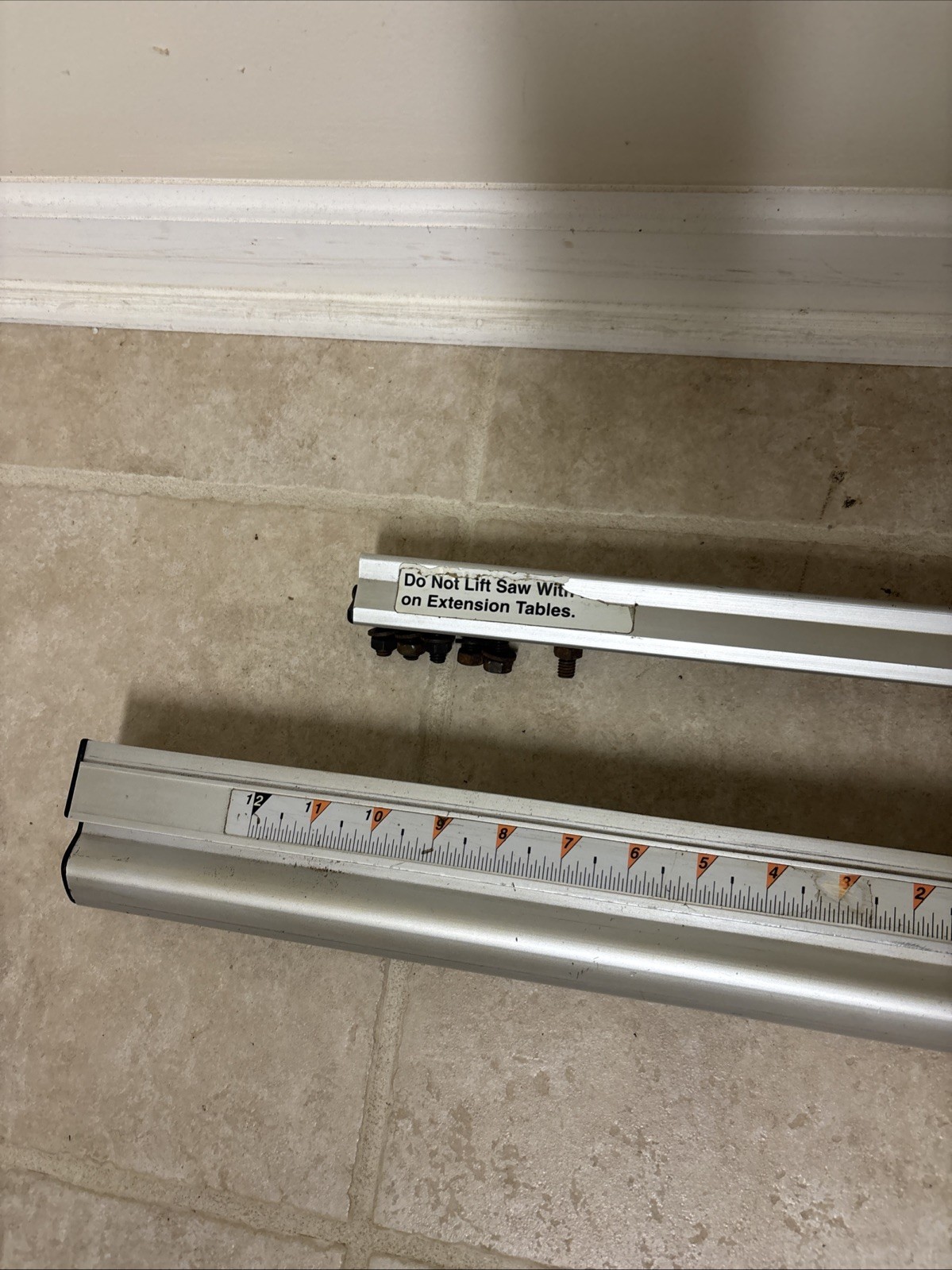 Craftsman Align-A-Rip 24/12 Table Saw Rip Fence Rails Only Ex Cond