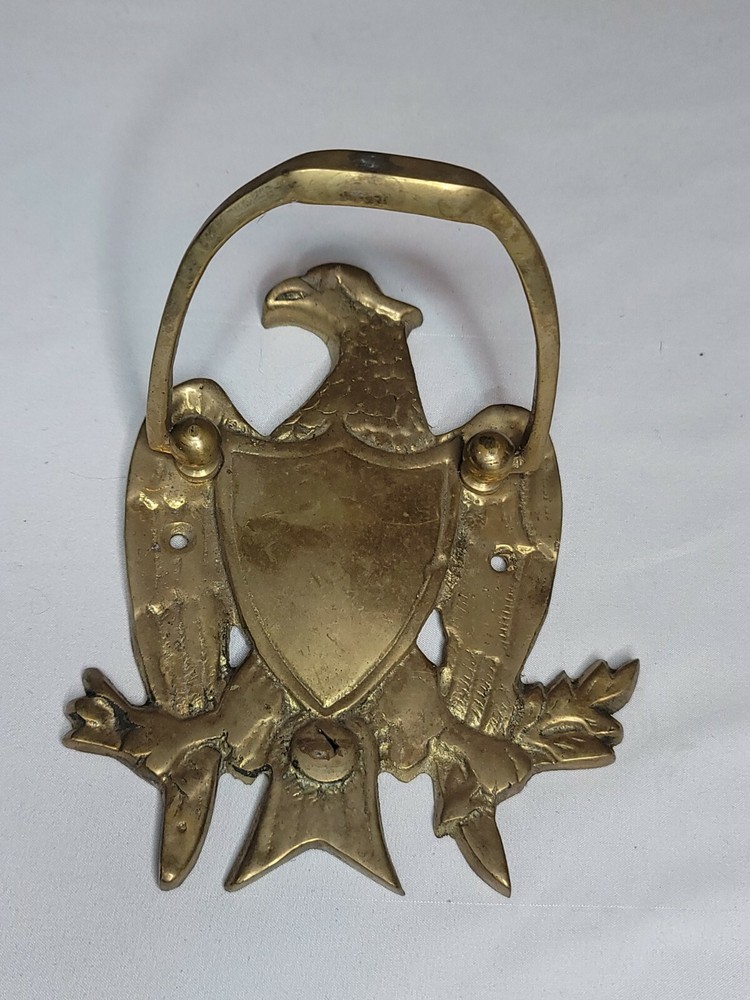 Antique Brass Door Knocker, Solid Brass Eagle Door Knocker, 6 inches