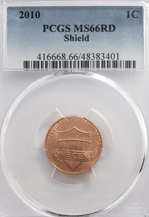 2010-P Lincoln Shield Cent - PCGS MS66RD - Fresh from Grading - Nice!!!