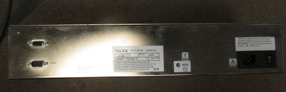 Telex Bosch RTS LCP-102 intercom control panel