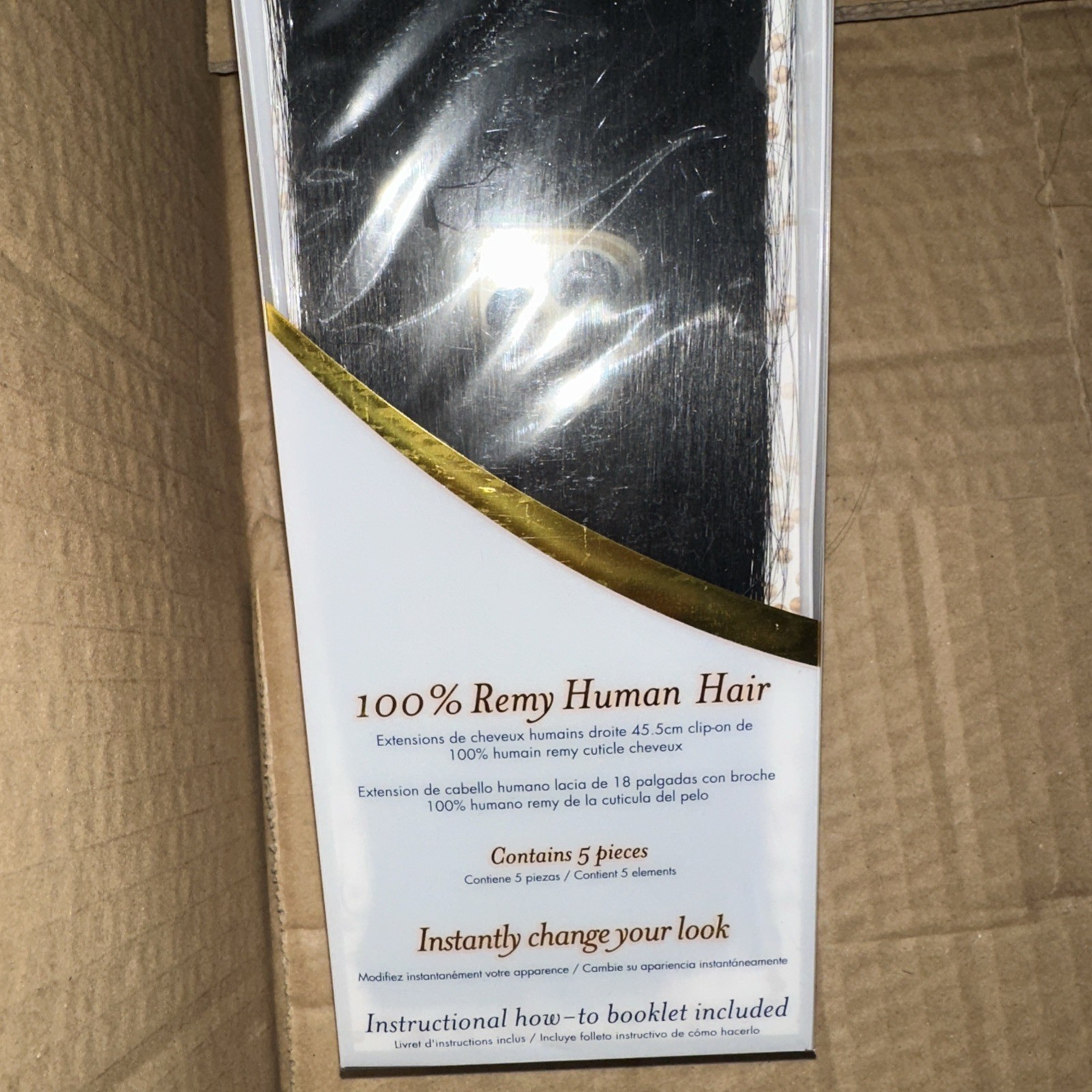 Barely Xtensions 18" Black Clip-In 100% Remy Human Hair Extensions