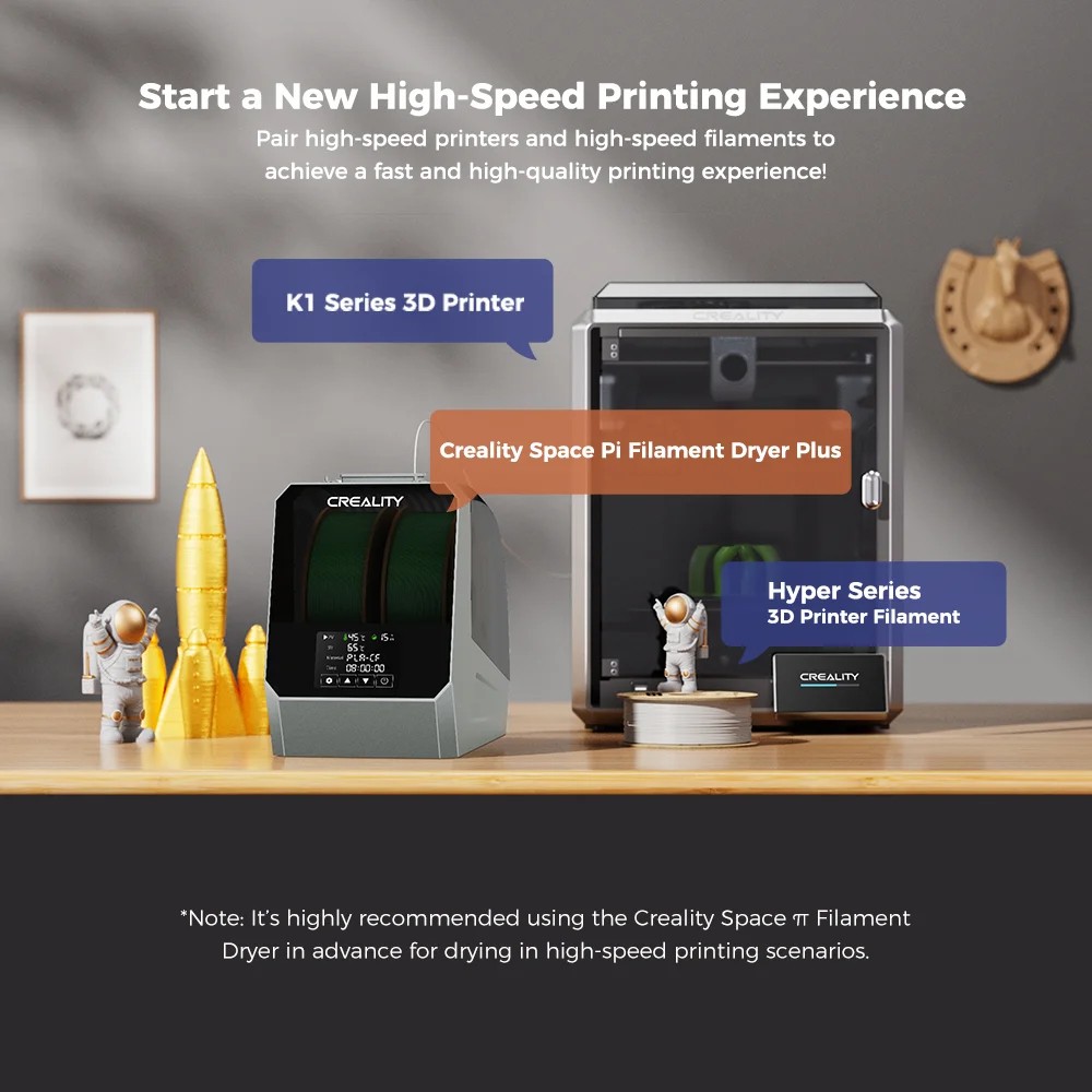 [2-Pack] Creality Space Pi Filament Dryer Box For 2 Spools Double