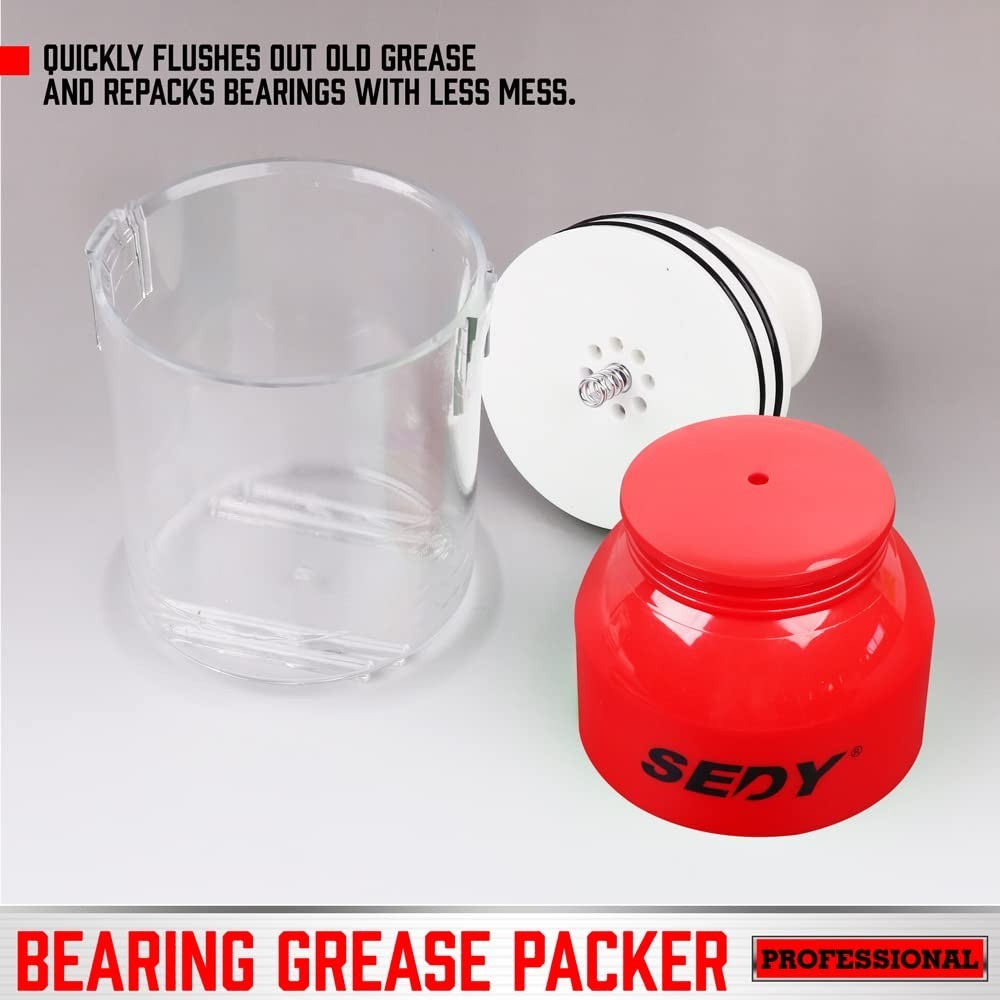 Premium Bearing Packer Kit - Effortlessly Flushes Old Grease and Repacks Wheel