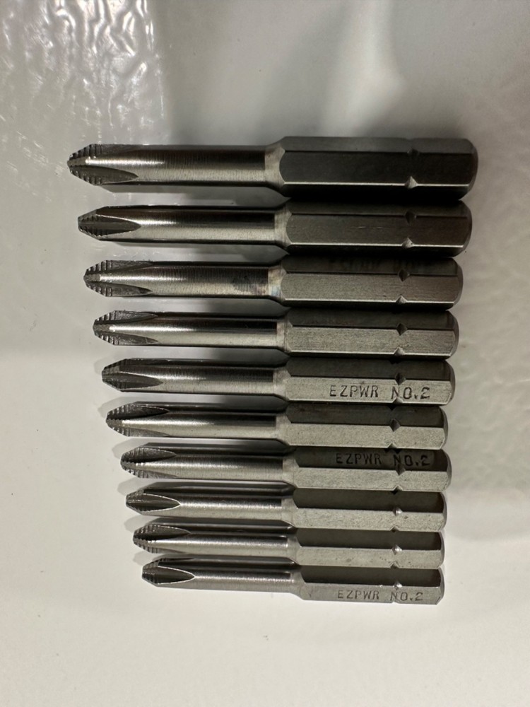 10– EAZYPOWER #2 Phillips 2” Long ISOMAX POWER TIPS