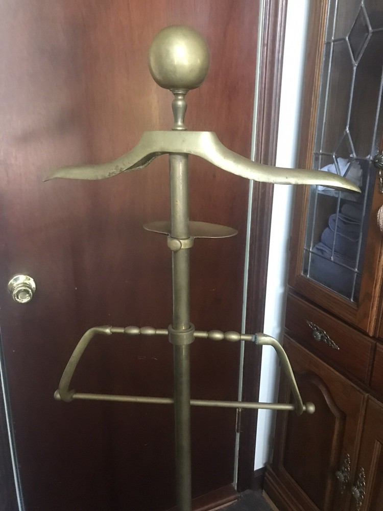 Antique Brass Valet Suit Stand