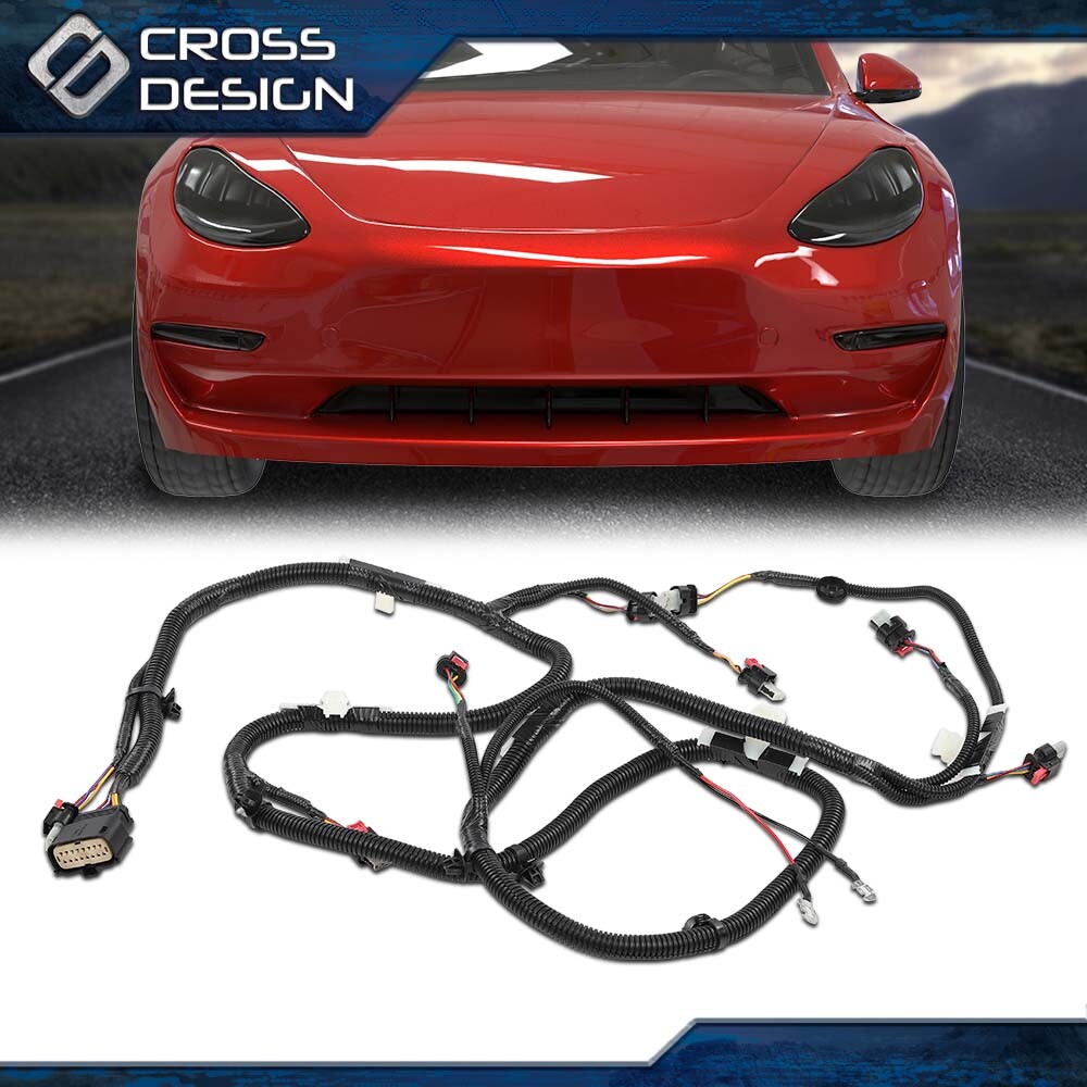 Front Bumper Park Assist Sensor Wiring Harness Fit For 2021-22 Tesla Model 3 Y