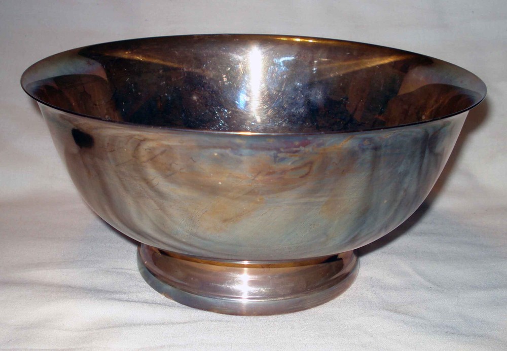 Vintage Gorham YC781 EP Silverplate Silver Revere Style Footed Decorative Bowl