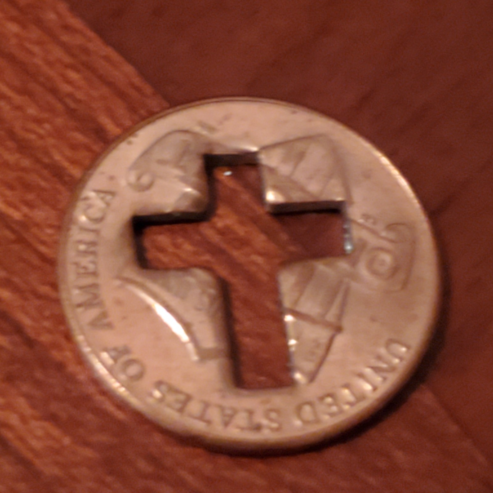 Vintage Penny From Heaven Cross Penny Pendant Token