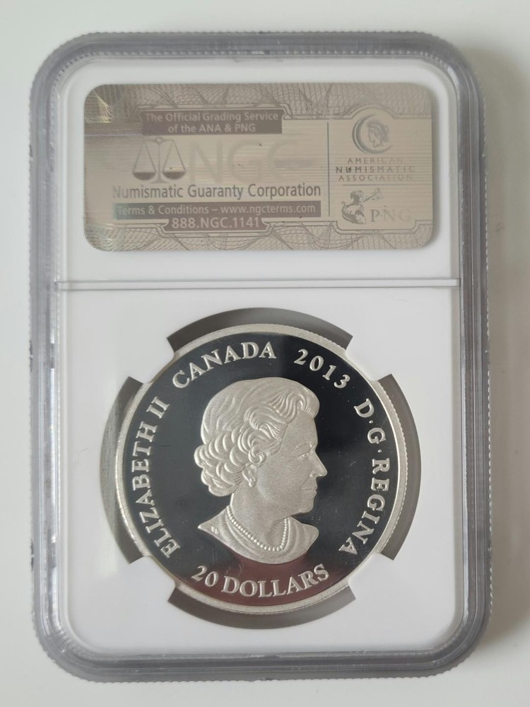 2013 CANADA $20 Silver Maple Leaf Impression Red Enamel NGC PR69UC
