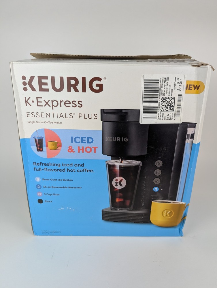 Keurig K-Express Essentials Plus Iced & Hot Single-Serve KCup Coffee Maker Black