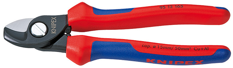 Knipex 9512165 Cable Shears With Multi-Component Grips 6 1/4 In