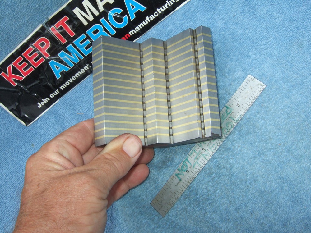 ANGLE PLATE PRECISION MAGNETIC TRANSFER BLOCK 3X3X3 STEPPED TOOLMAKER G. SCHERR