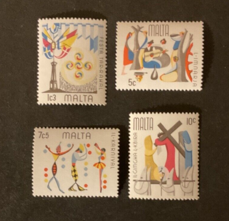 Malta Scott #505-8 never hinged