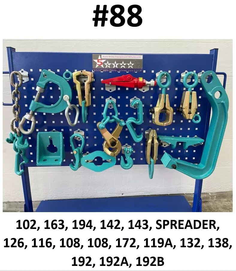 SET#88-17 PIECE AUTO BODY FRAME MACHINE TOOL AND CLAMP SET