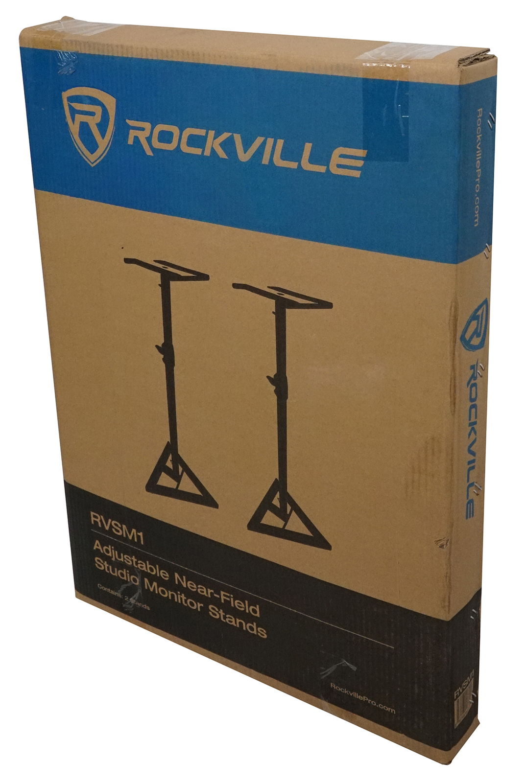 Rockville RVSM1 Pair of Near-Field Studio Monitor Stands w/ Adjustable Height
