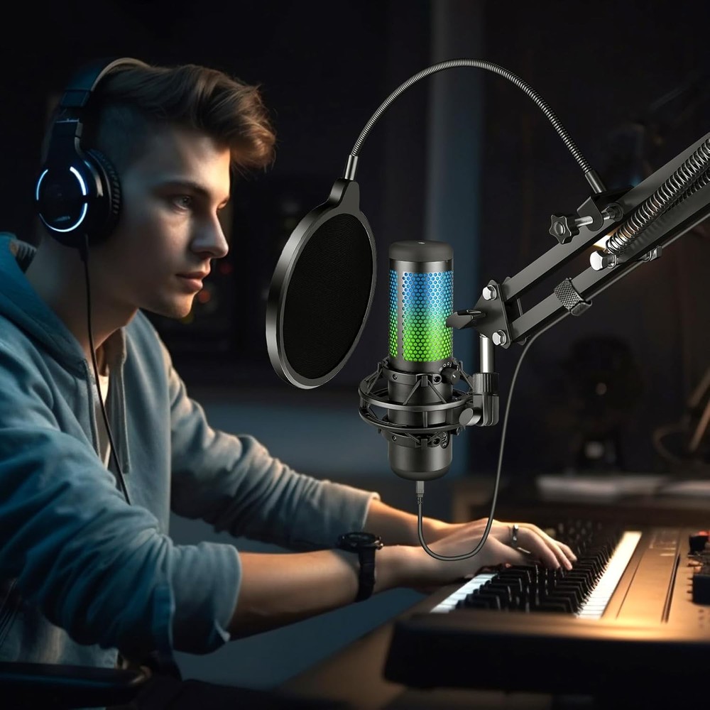 Aokeo Professional Microphone Pop Filter Mask Shield Filter,