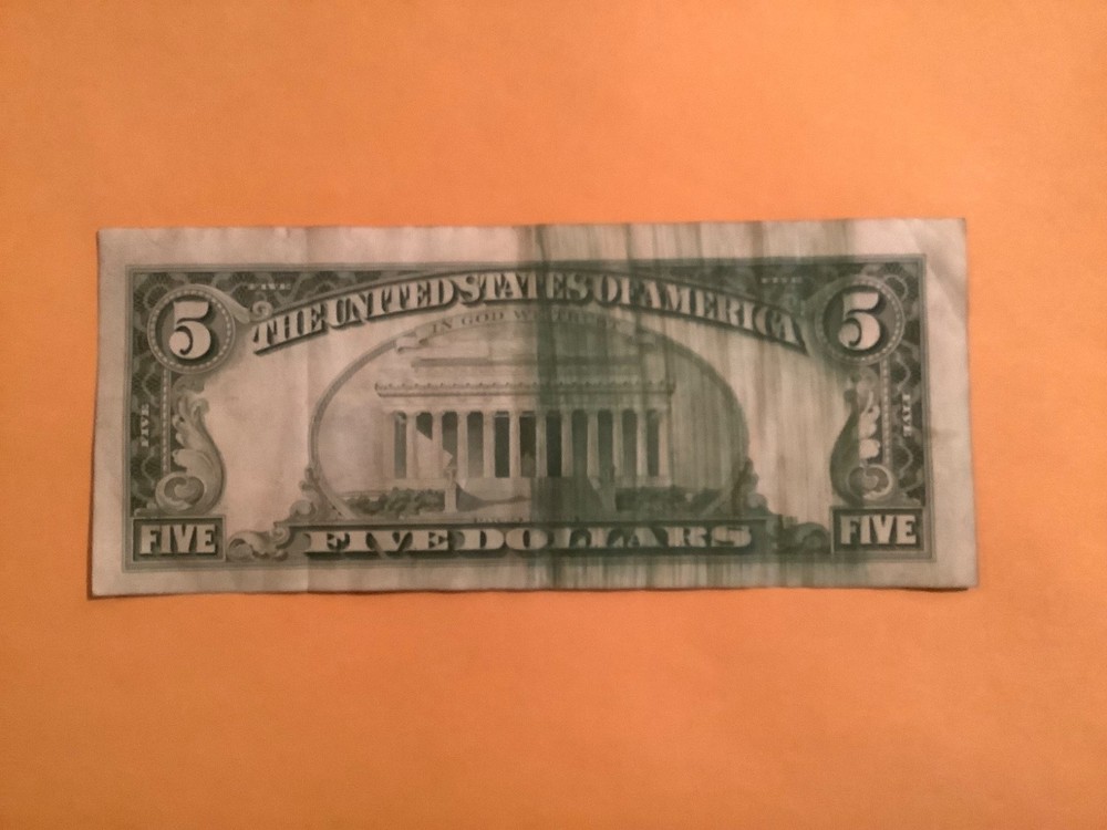 United States 1965 $5 bill error