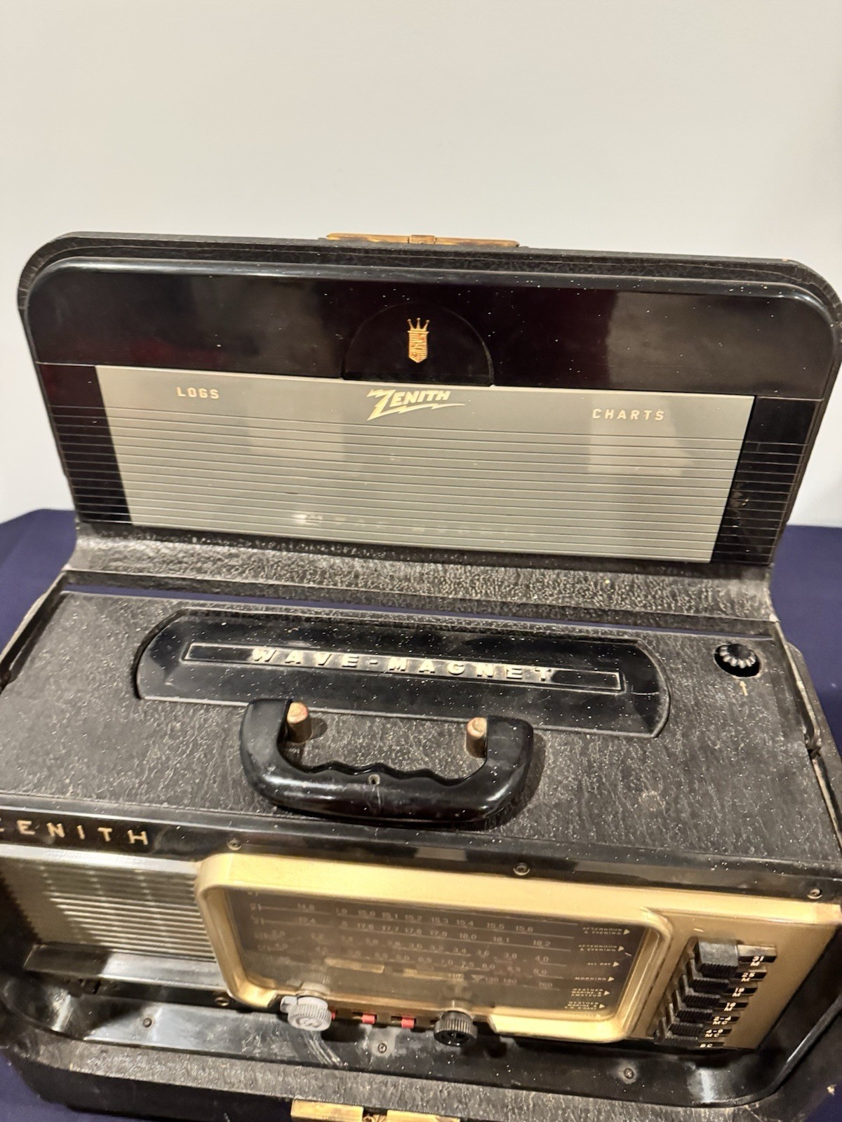 Zenith Trans-Oceanic S-558O Transoceanic Shortwave Radio Black WORKING