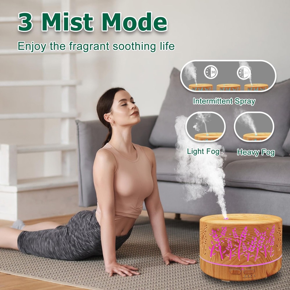 Diffusers for Essential Oils Large Room,600ml Essential Oil Diffuse... Fast Ship