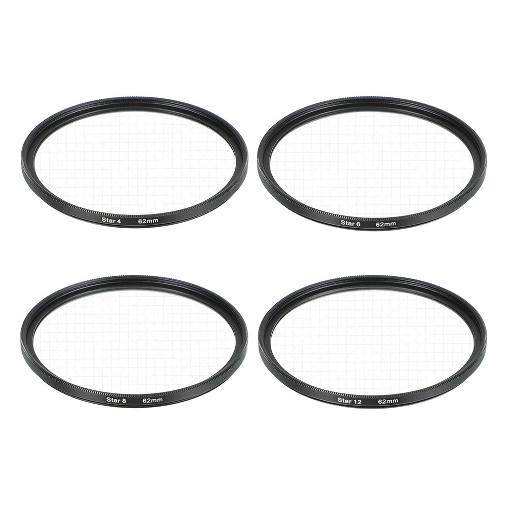62mm Star Filter, Starburst Filter Camera 4 Points 6 Points 8 Points 12 Points