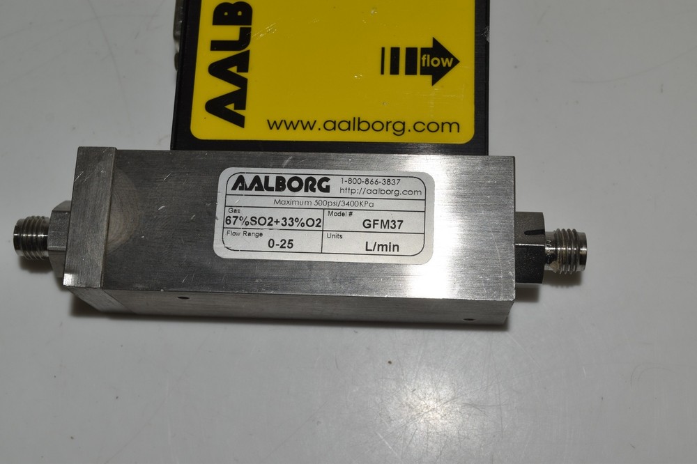 AALBORG MASS FLOW METER GFM MODEL GFM37 -SO2 (MAJ58)