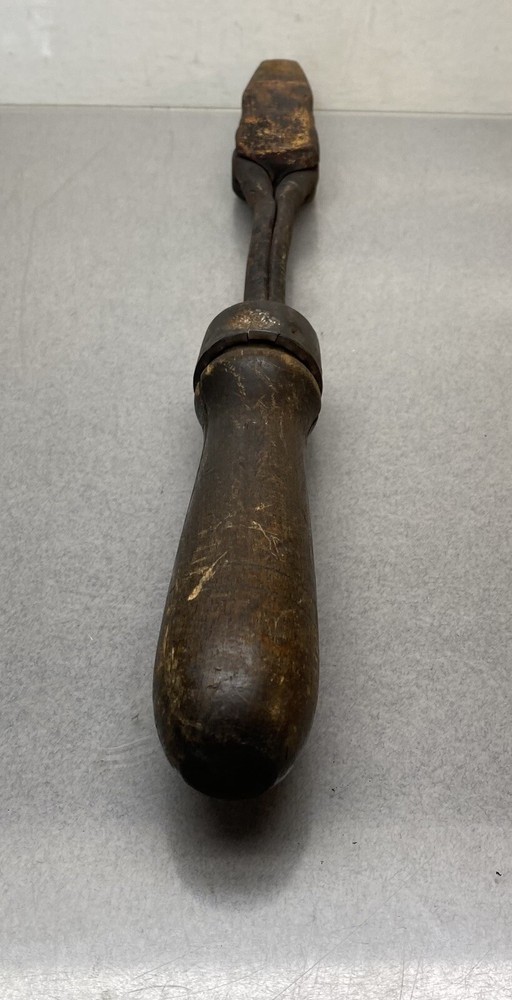 Antique Wood Handle Soldering Iron Copper Tip Blacksmith Tool Primitive