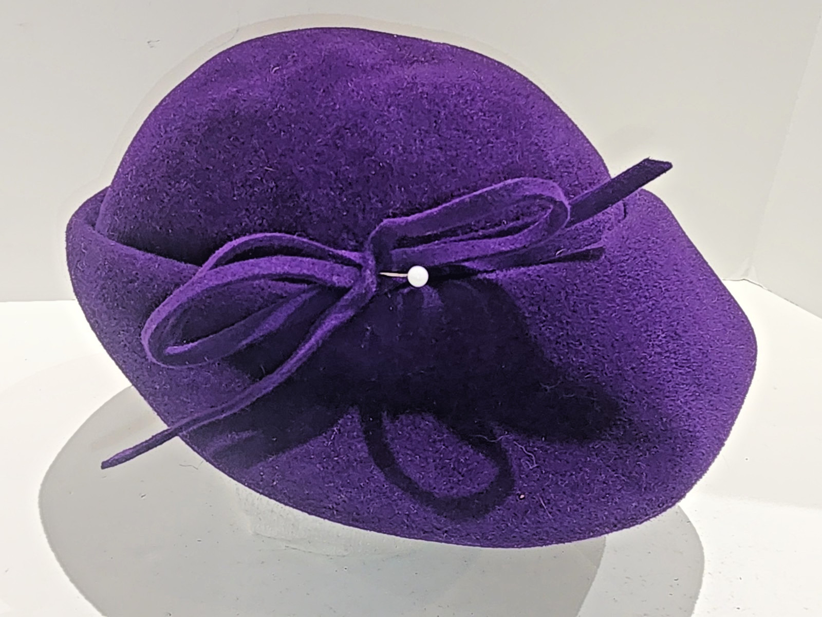 Vintage Le Montet, Velour Imported Women's Hat, Purple, Rare