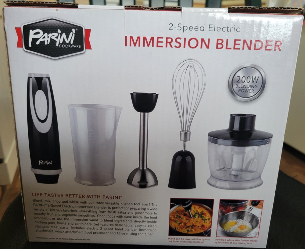 Parini Cookware 2-Speed 200W Electric Handheld Blender Set w/ Attachments