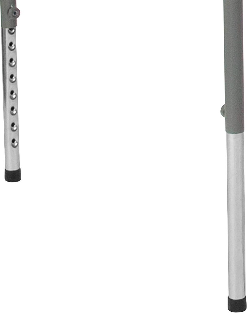 Square Height Adjustable White Plastic Folding Table for Home Garden Office US