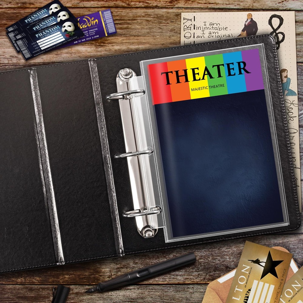 Page Protectors for Broadway Play Program and Theater Programs, 50 Sheet Prot...