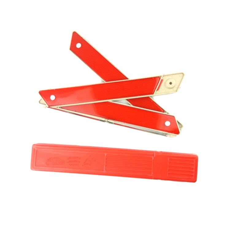 Foldable Car Emergency Warning Sign, 28x24cm, Stable Triangular Design