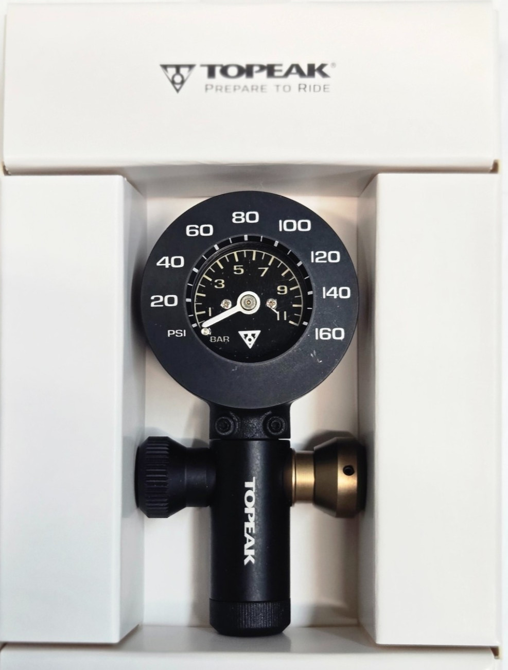 Topeak AirBooster G+ CO2 Inflator with Integrated Tire Pressure Gauge