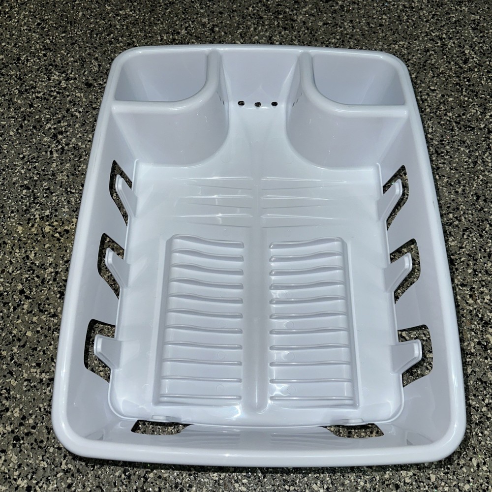 Sterilite 06218006 Sink Dish Rack Drainer, White