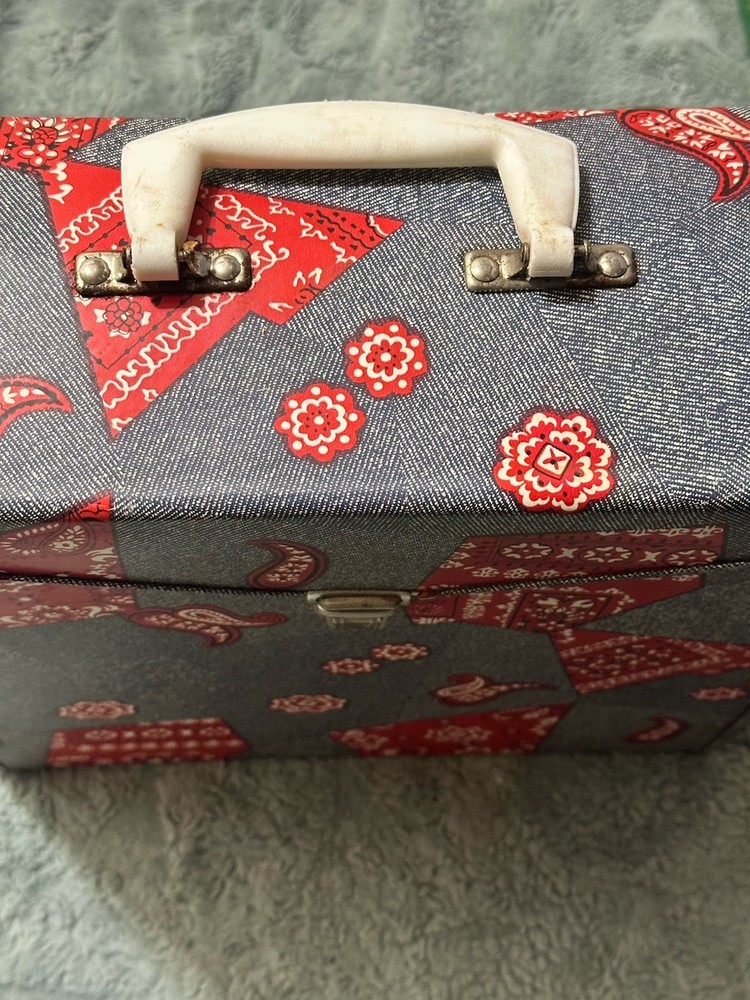Vinyl Record Carrying Case Bandana Pattern 70’s Big