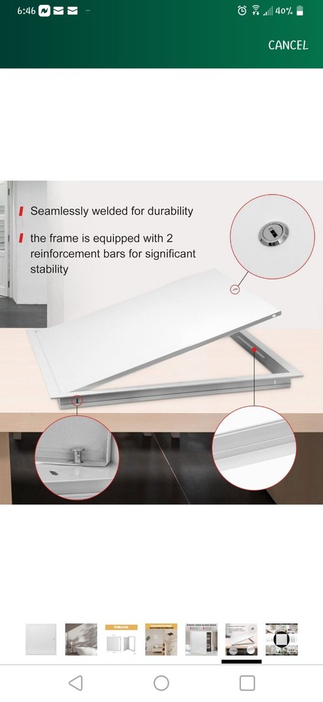 Thickened 1mm 24×24 Access Panel