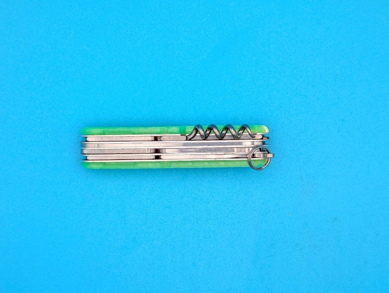 Custom Victorinox Huntsman Firefly Green Glow in the Dark Swiss Army Knife! 91mm