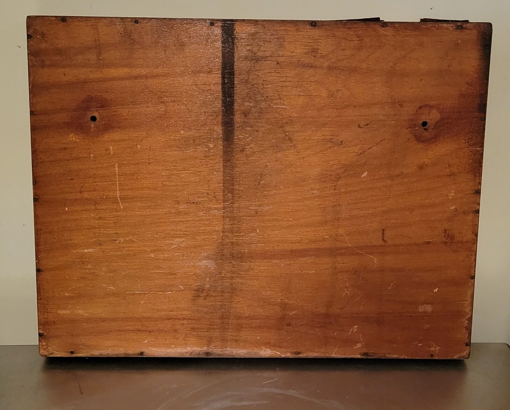 Antique Wood Map Case /w-Latch