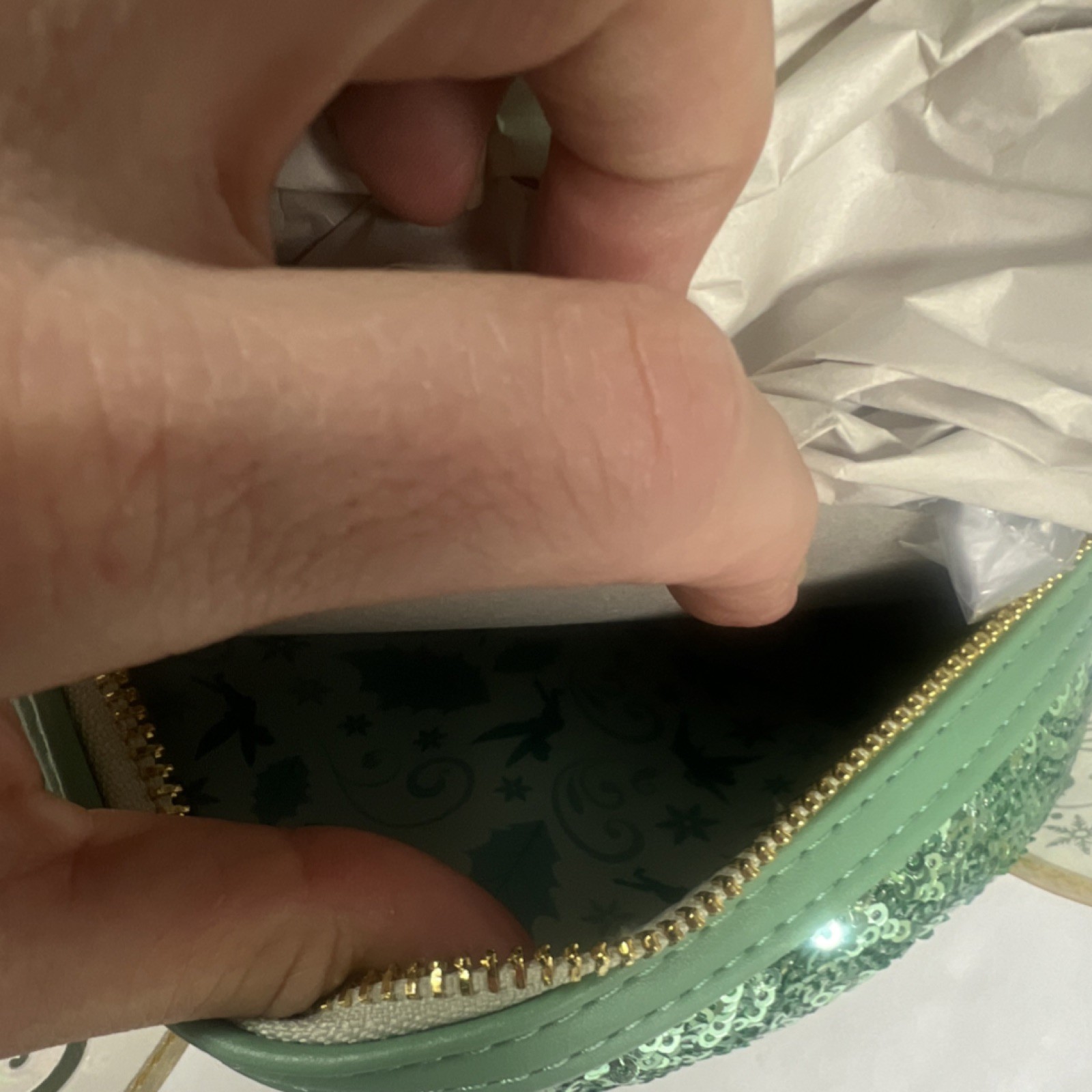 NWT Loungefly Peter Pan Tinker Bell Holiday Cosplay Sequin Mini Backpack