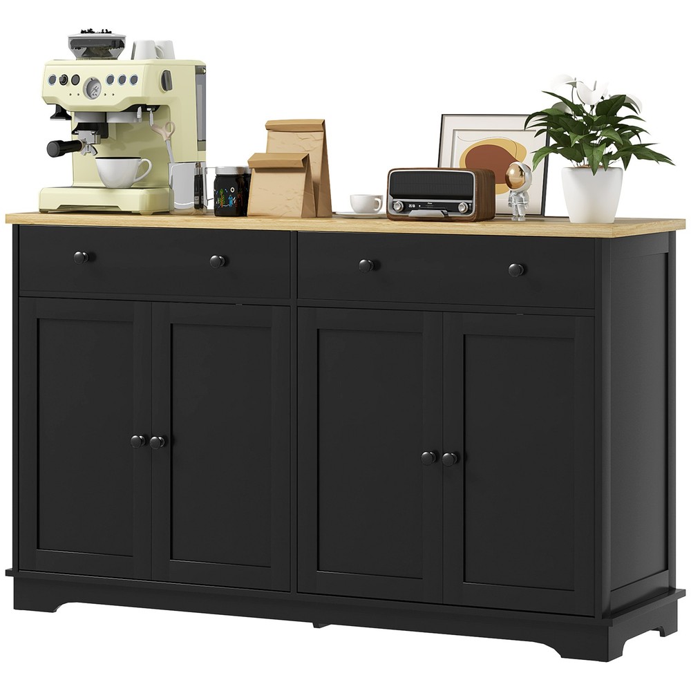 Modern Sideboard, Buffet Cabinet with Storage Drawers, Adjustable Shelves