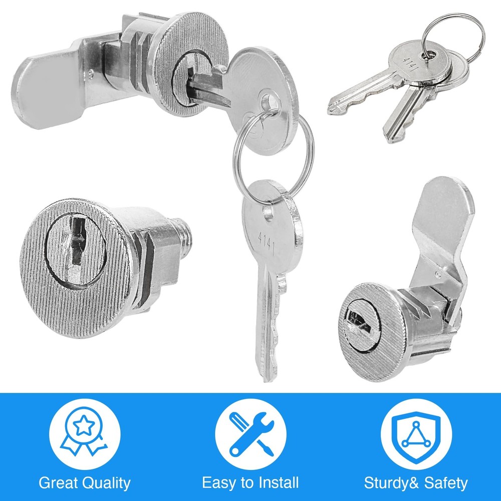 Mailbox Lock Replacement - Universal Mailbox Locks with 4 Keys - Easy to Inst...