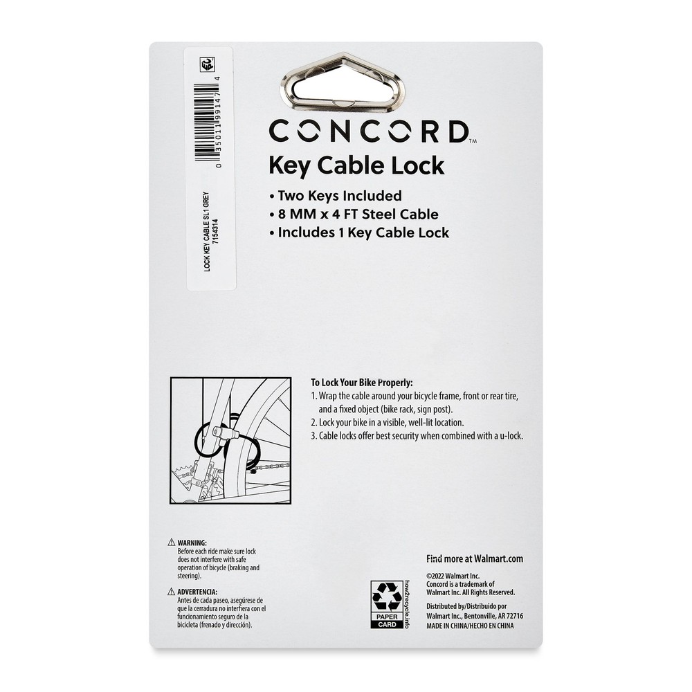 8MM Key Cable Bicycle Lock