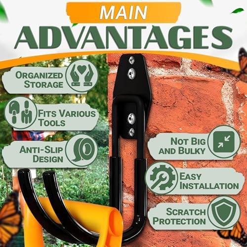 Hose Hook Wall Mount - Rust-Resistant, Scratch Wall Mounted Garden Hose Hanger