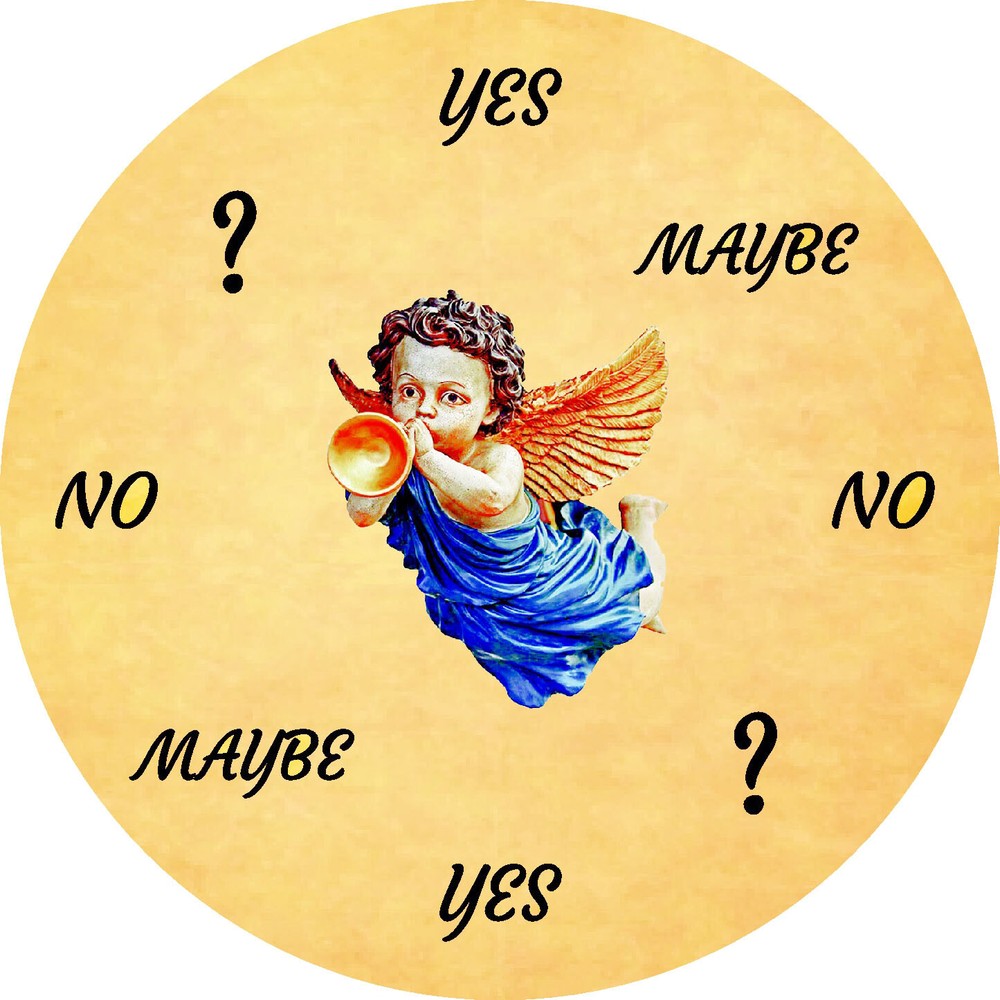 5" Angel Board - Pendulum Dowsing Divination Board - "Cherub 2"