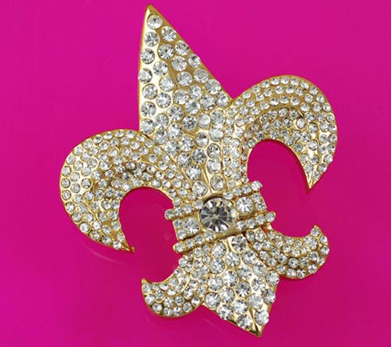 "FLEUR DE LIS STONE" BELT BUCKLE