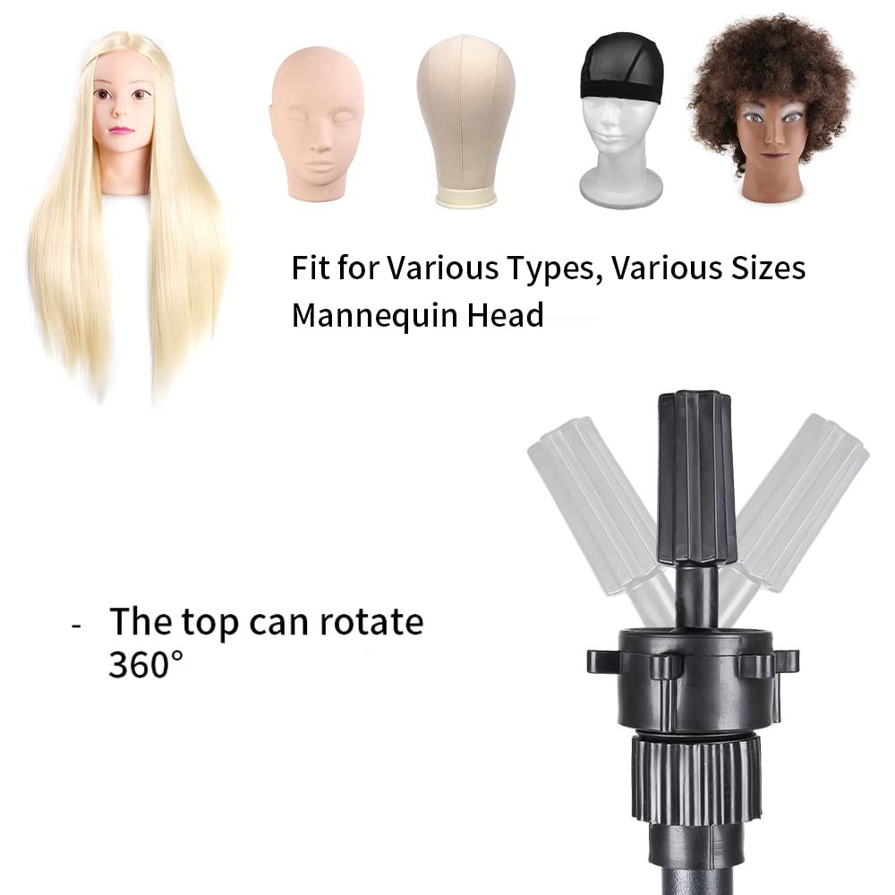 Wig Holder Stand Adjustable Tripod Manikin Mannequin Head Stand
